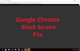 Google Chrome black screen problem