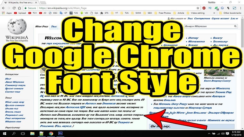 How to change the font of Google Chrome
