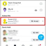 What does accept friend mean on Snapchat