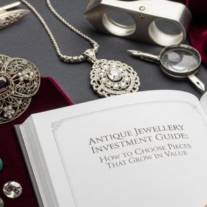 Victorian diamond necklace symbolizing antique jewellery investment value.